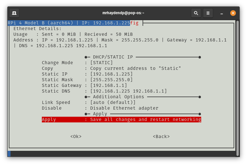 DietPi Static IP